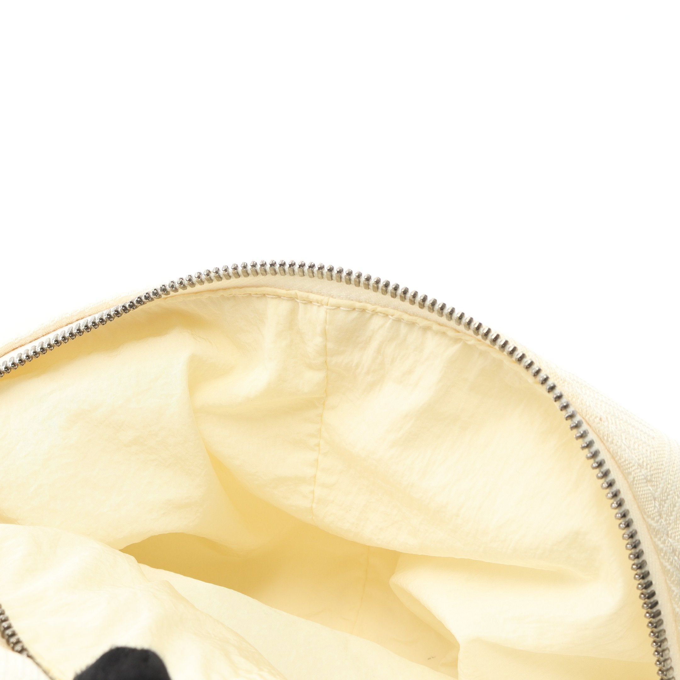 ダブルノット トップハンドル ハンドバッグ ナイロン ホワイト