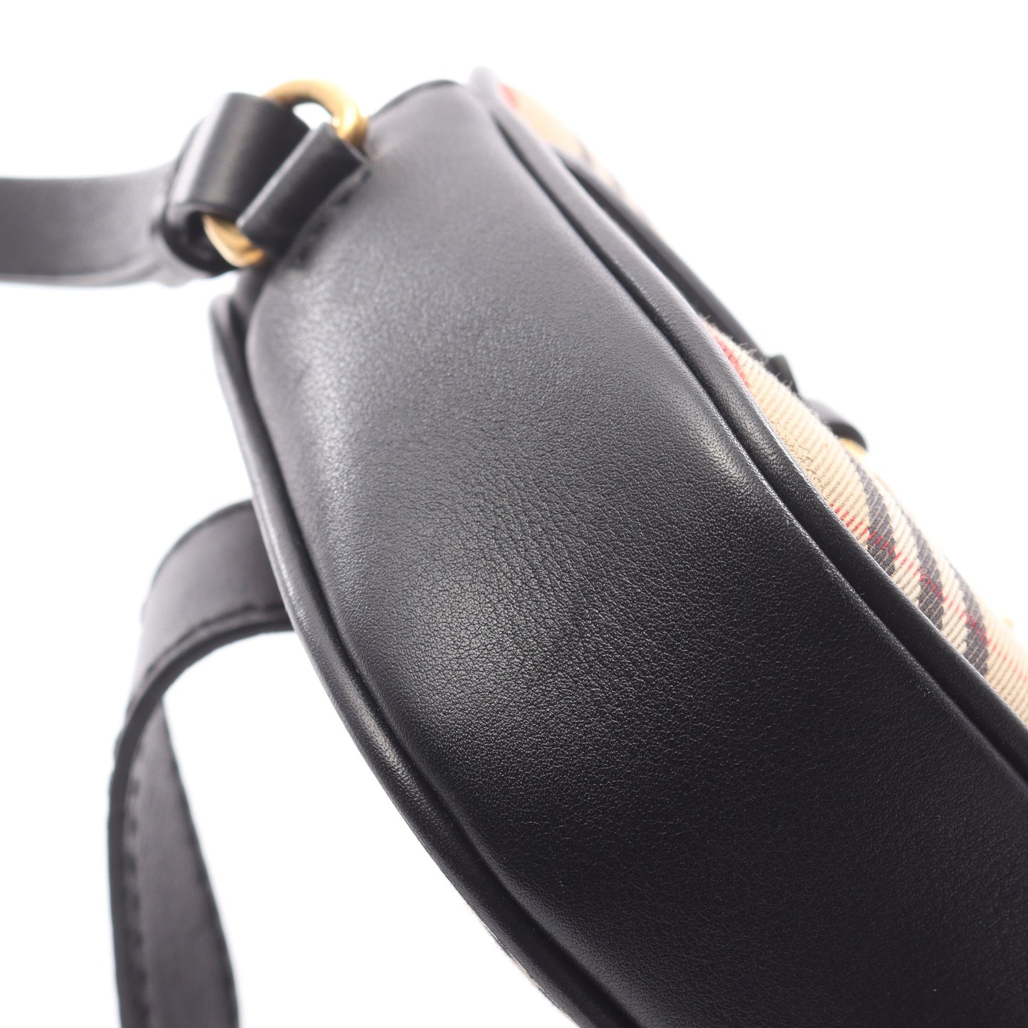 チェックリンク バムバッグ ウエストバッグ ボディバッグ キャンバス レザー ベージュ ブラック バーバリー バッグ BURBERRY