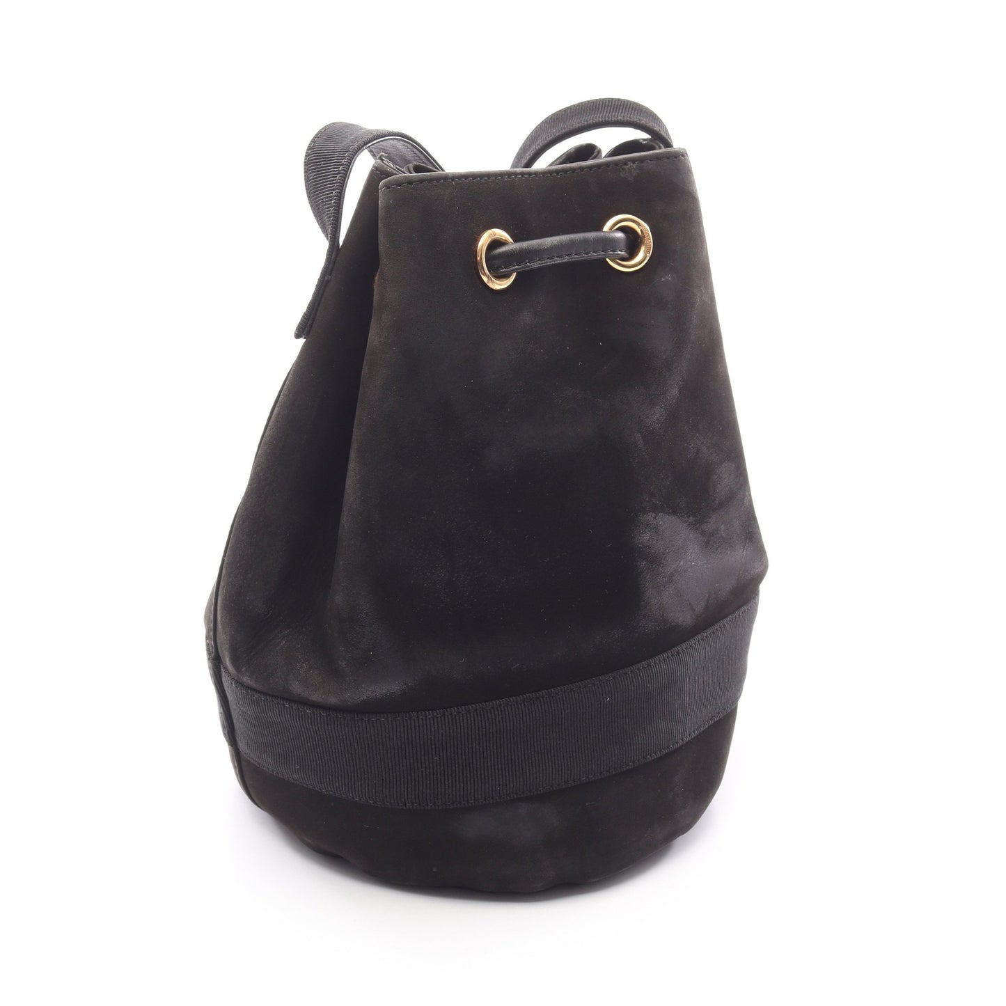 ヴァラ 巾着 ショルダーバッグ スエード ブラック サルヴァトーレフェラガモ バッグ Salvatore Ferragamo