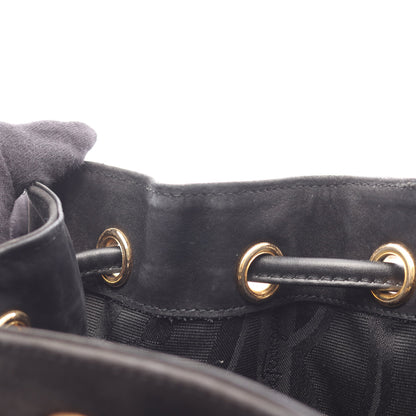 ヴァラ 巾着 ショルダーバッグ スエード ブラック サルヴァトーレフェラガモ バッグ Salvatore Ferragamo