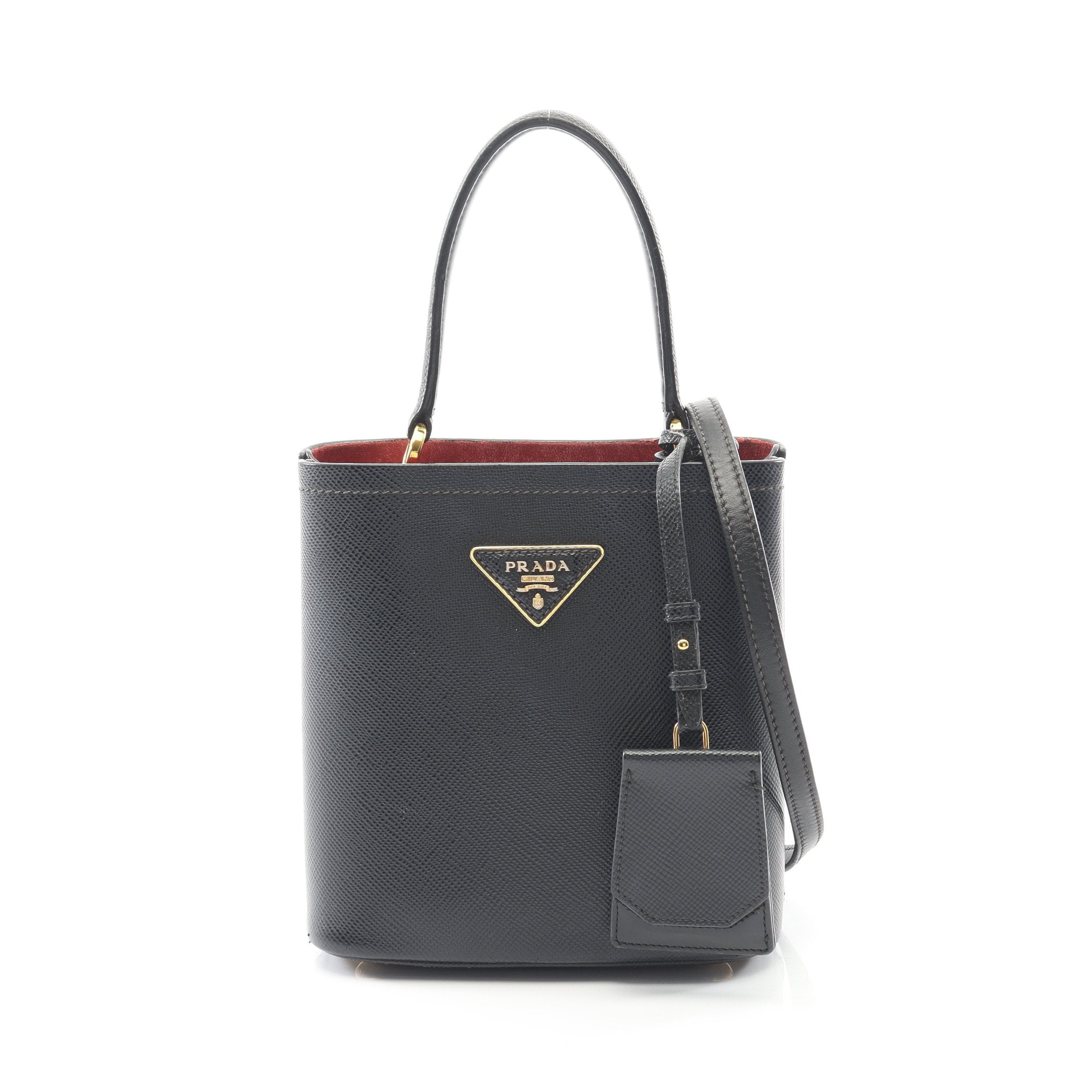 SAFFIANO CUIR+C パニエ ハンドバッグ サフィアーノレザー ブラック