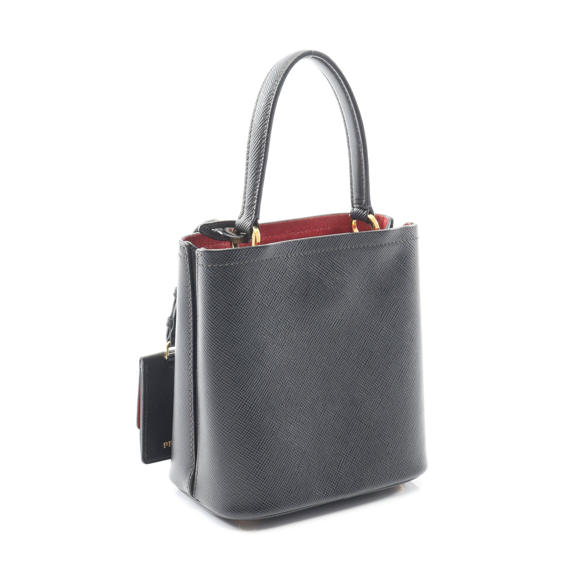 SAFFIANO CUIR+C パニエ ハンドバッグ サフィアーノレザー ブラック