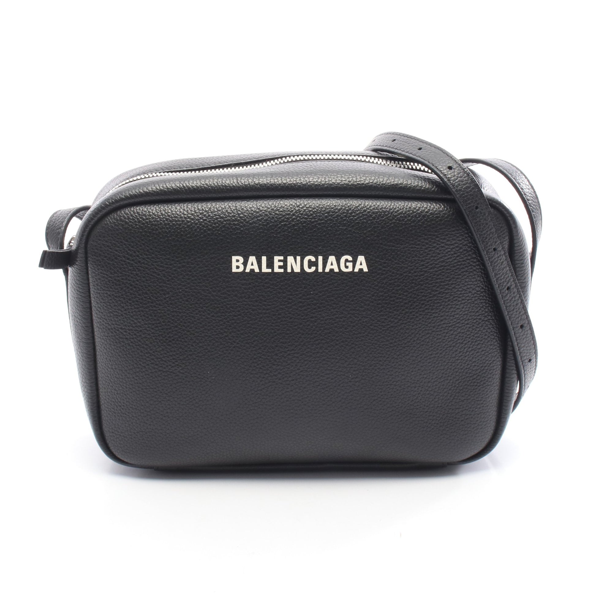 Everyday Medium Camera ショルダーバッグ レザー ブラック バレンシアガ バッグ BALENCIAGA