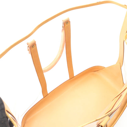 SEVEN DESIGNERS ISAAC MIZRAHI ハンドバッグ トートバッグ ビニール レザー クリア ライトブラウン 2WAY ルイヴィトン バッグ LOUIS VUITTON