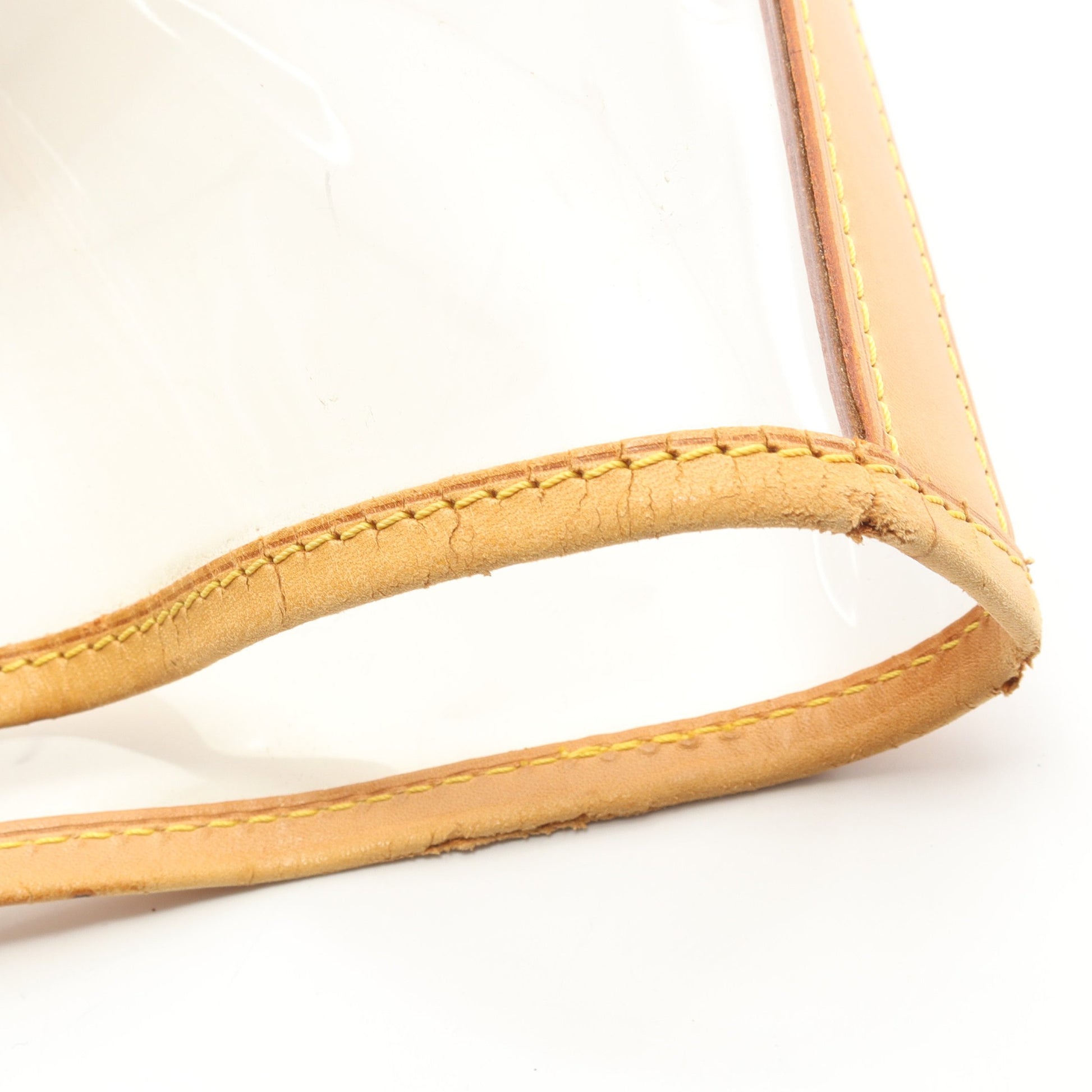 SEVEN DESIGNERS ISAAC MIZRAHI ハンドバッグ トートバッグ ビニール レザー クリア ライトブラウン 2WAY ルイヴィトン バッグ LOUIS VUITTON