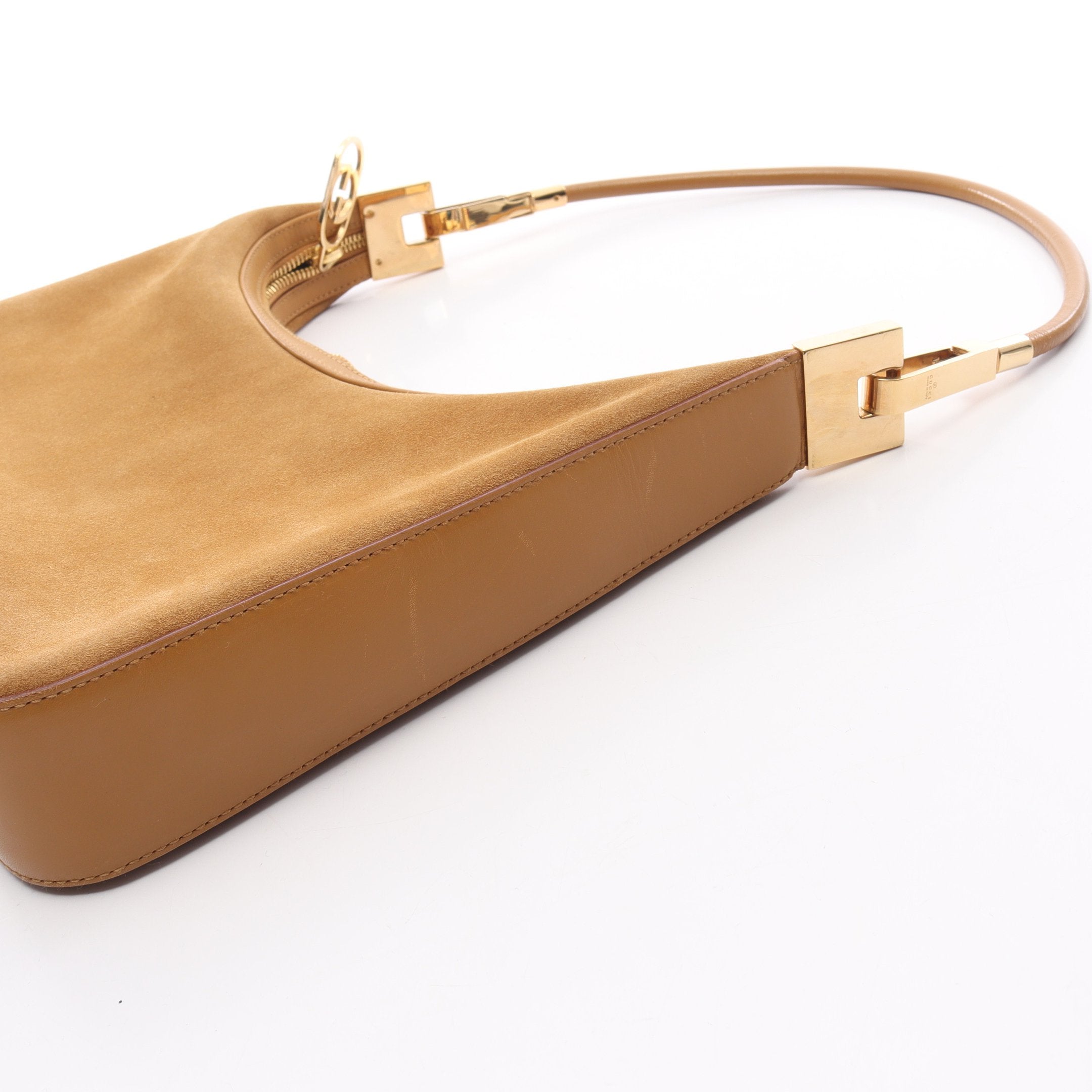 ワンショルダーバッグ スエード レザー イエローブラウン グッチ – RECLO