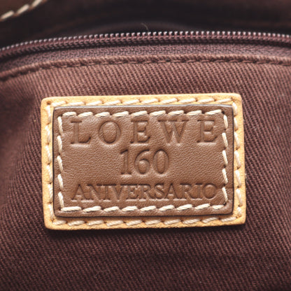 160 ANIVERSARIO ショルダーバッグ キャンバス スエード レザー アイボリー ブラウン ロエベ バッグ LOEWE