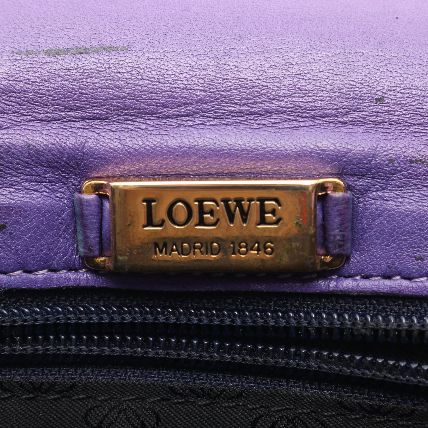 アナグラム ショルダーバッグ レザー パープル ロエベ バッグ LOEWE