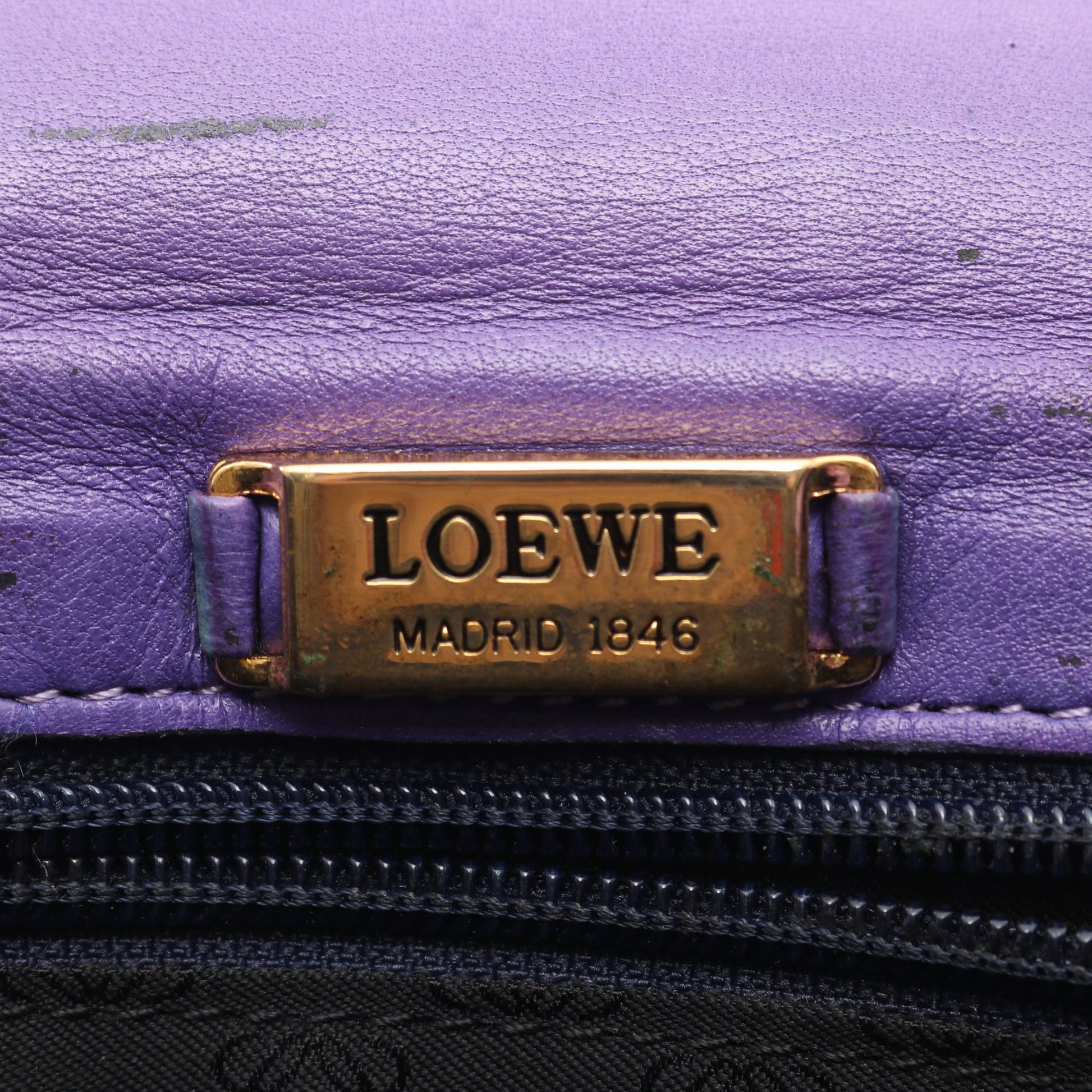 アナグラム ショルダーバッグ レザー パープル ロエベ バッグ LOEWE