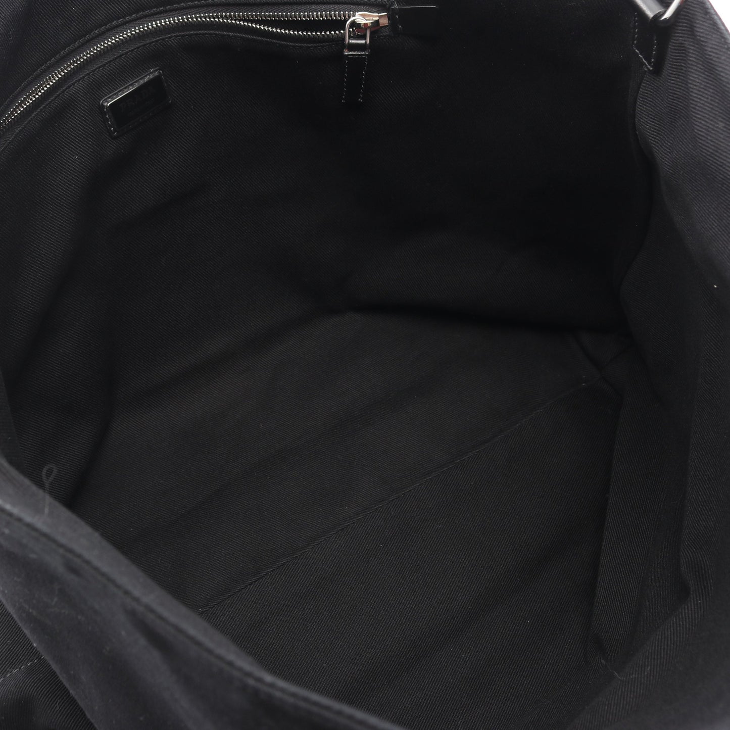 ドリル ハンドバッグ トートバッグ キャンバス ブラック 2WAY プラダ バッグ PRADA