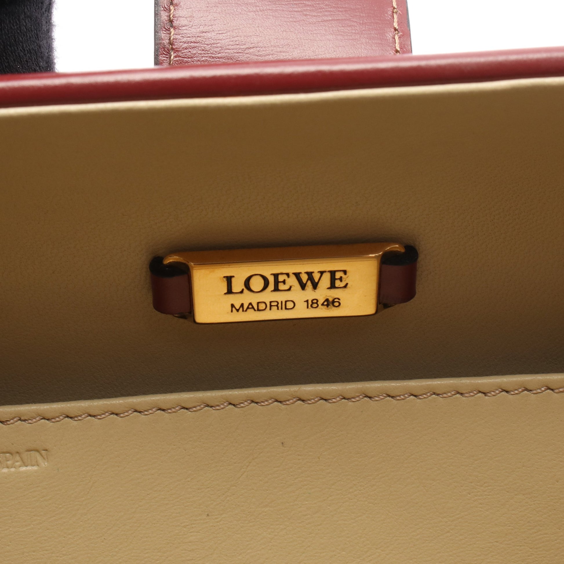 アナグラム ハンドバッグ レザー ボルドー ロエベ バッグ LOEWE