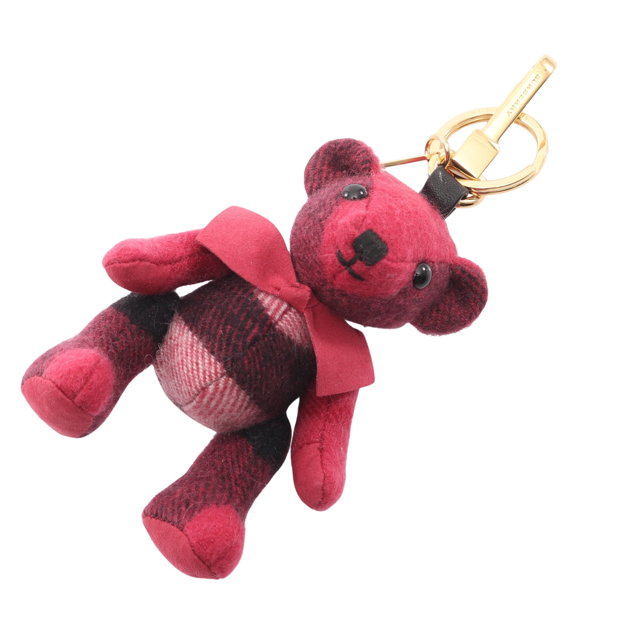 トーマスベア チャーム キーホルダー バッグチャーム カシミヤ レザー