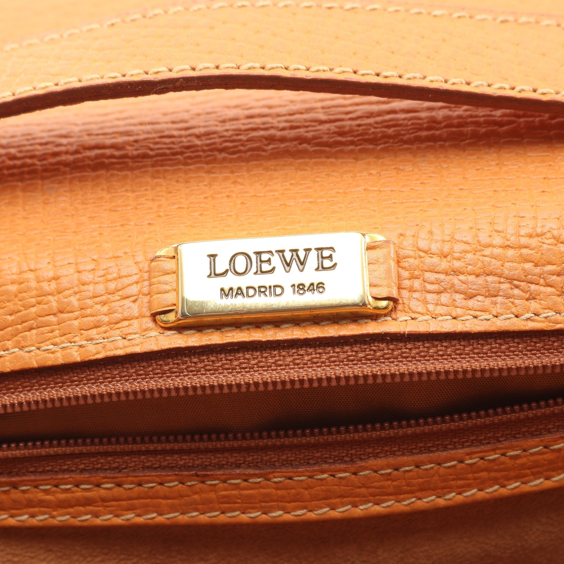 バルセロナ ハンドバッグ レザー オレンジ 2WAY ロエベ バッグ LOEWE