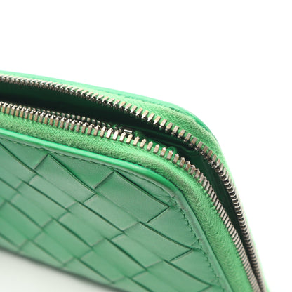 イントレチャート ラウンドファスナー長財布 レザー グリーン ボッテガヴェネタ 財布・小物 BOTTEGA VENETA