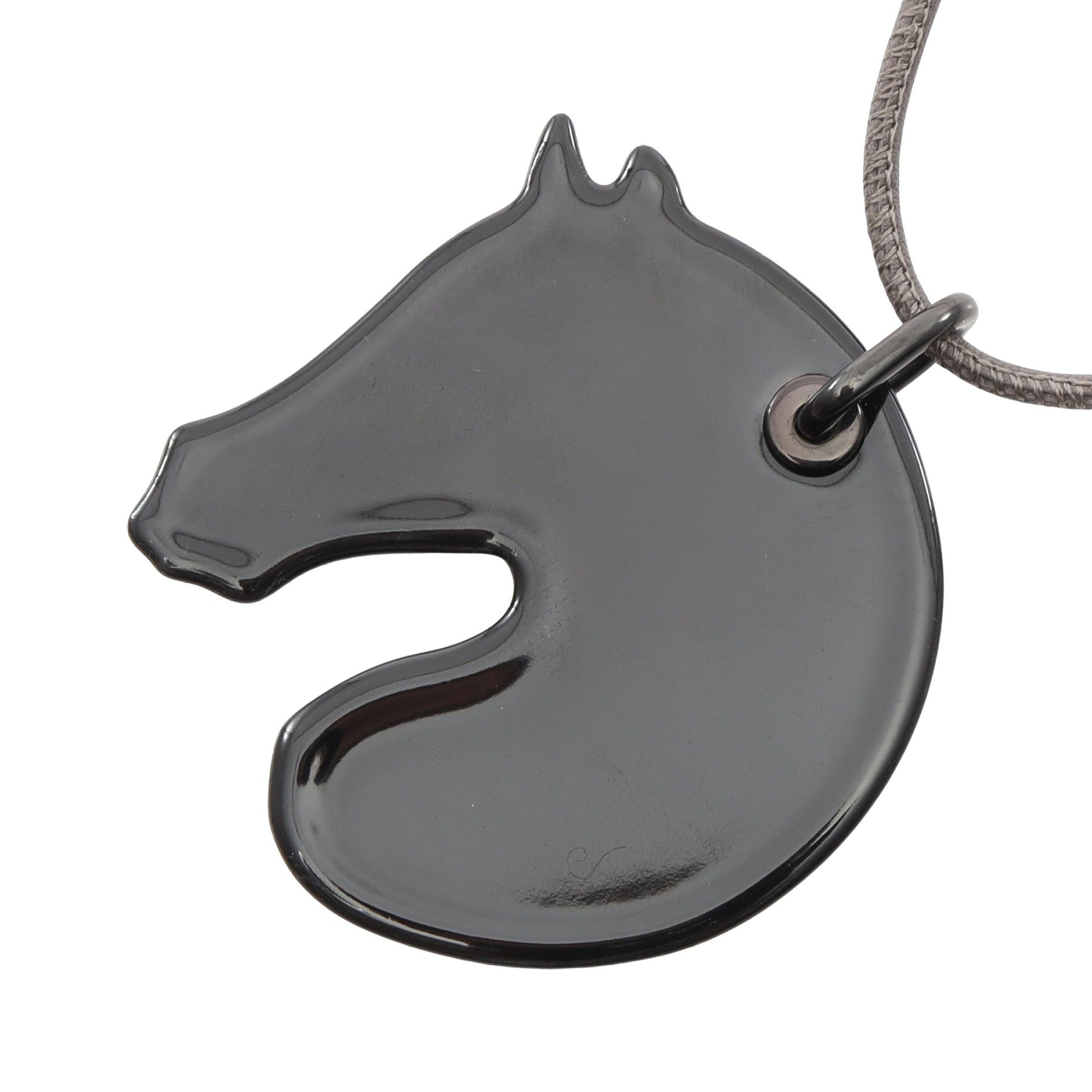 タッタソールPM Manufacture de Boucleries ネックレス エナメル レザー ピンク ホワイト グレー エルメス アクセサリー HERMES