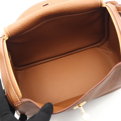 ピコタンロックPM ゴールド ハンドバッグ トリヨンクレマンス ライトブラウン ゴールド金具 U刻印 エルメス バッグ HERMES