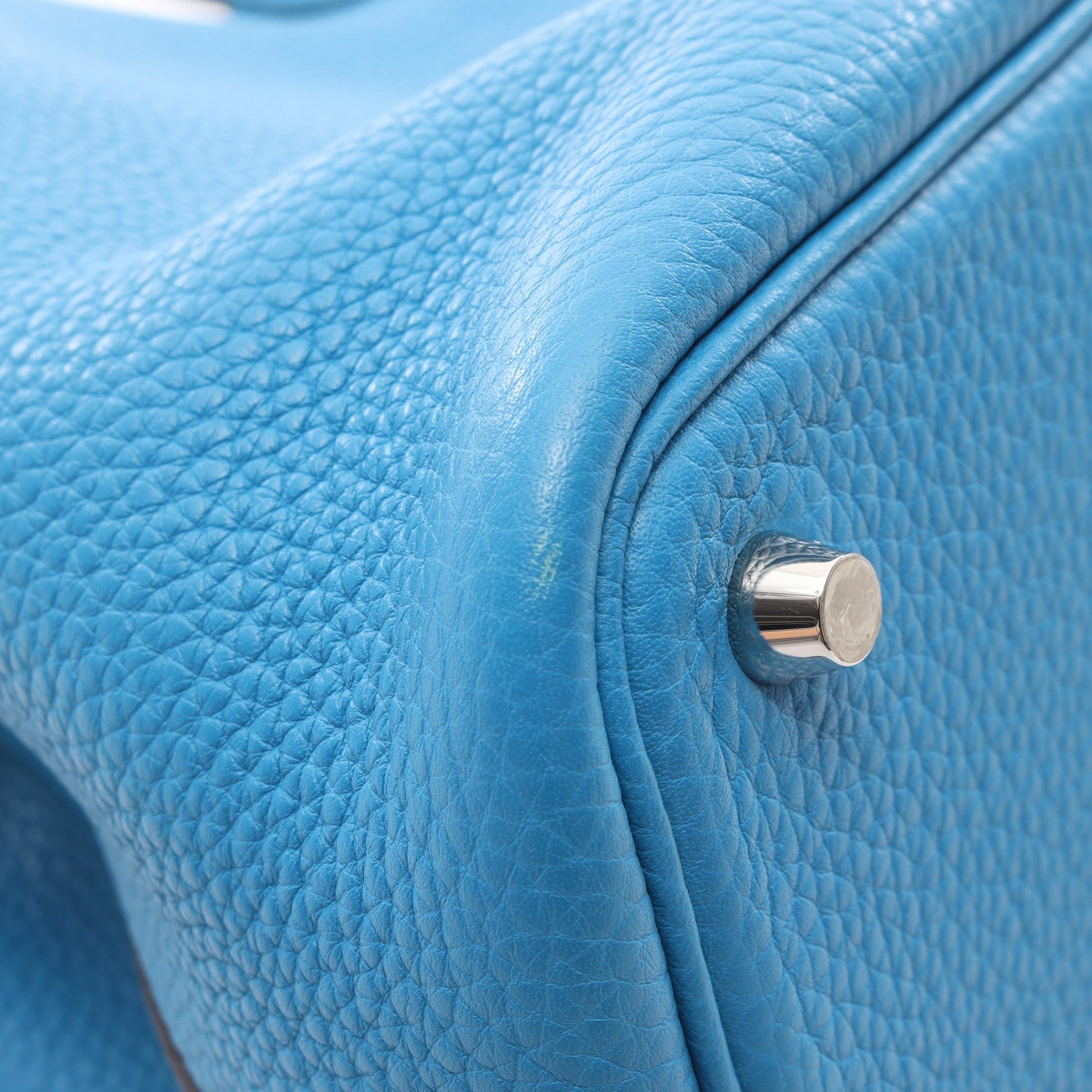 ピコタンロックPM ブルーザンジバル ハンドバッグ トリヨンクレマンス ブルー シルバー金具 A刻印 エルメス バッグ HERMES