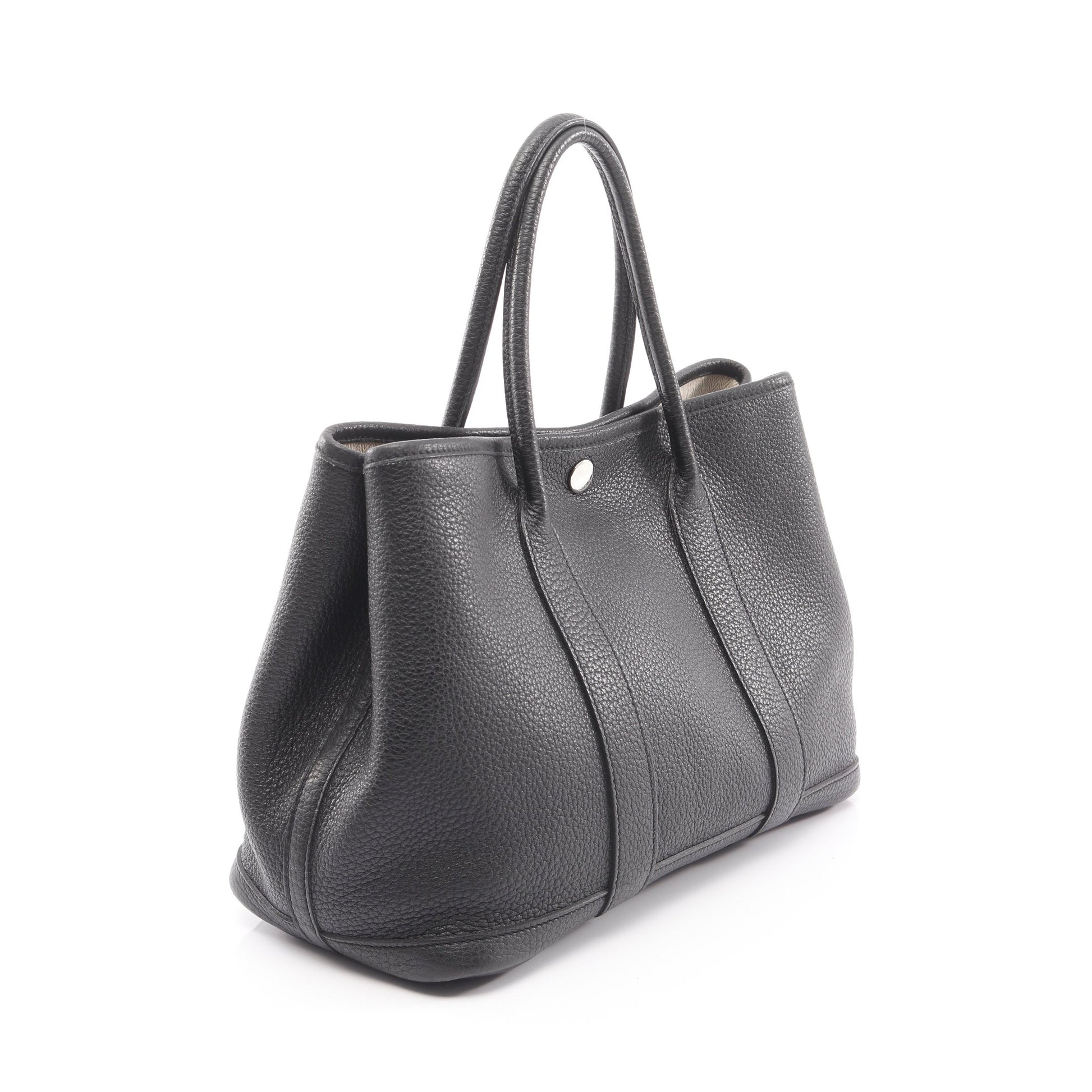 ガーデンパーティTPM ハンドバッグ トートバッグ ネゴンダ ブラック シルバー金具 □O刻印 エルメス バッグ HERMES