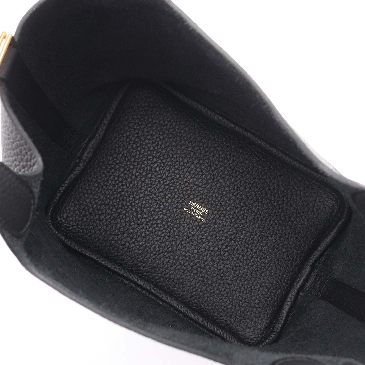 ピコタンロックPM ハンドバッグ トリヨンクレマンス ブラック ゴールド金具 K刻印 エルメス バッグ HERMES