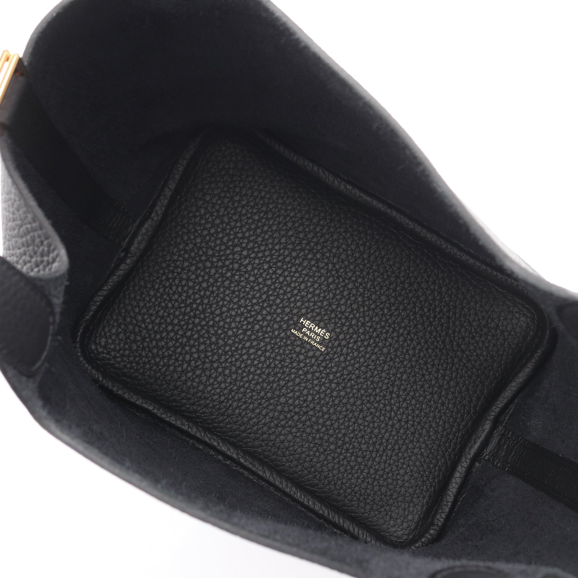 ピコタンロックPM ハンドバッグ トリヨンクレマンス ブラック ゴールド金具 K刻印 エルメス バッグ HERMES