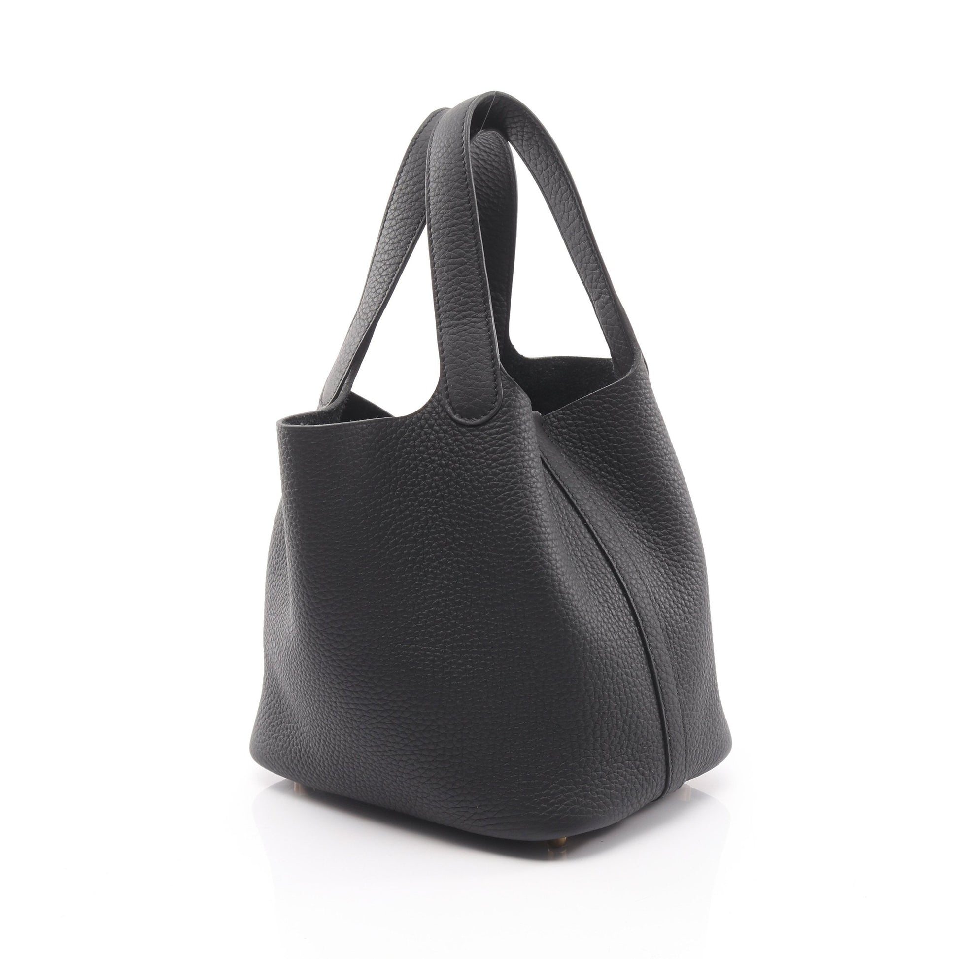 ピコタンロックPM ハンドバッグ トリヨンクレマンス ブラック ゴールド金具 K刻印 エルメス バッグ HERMES