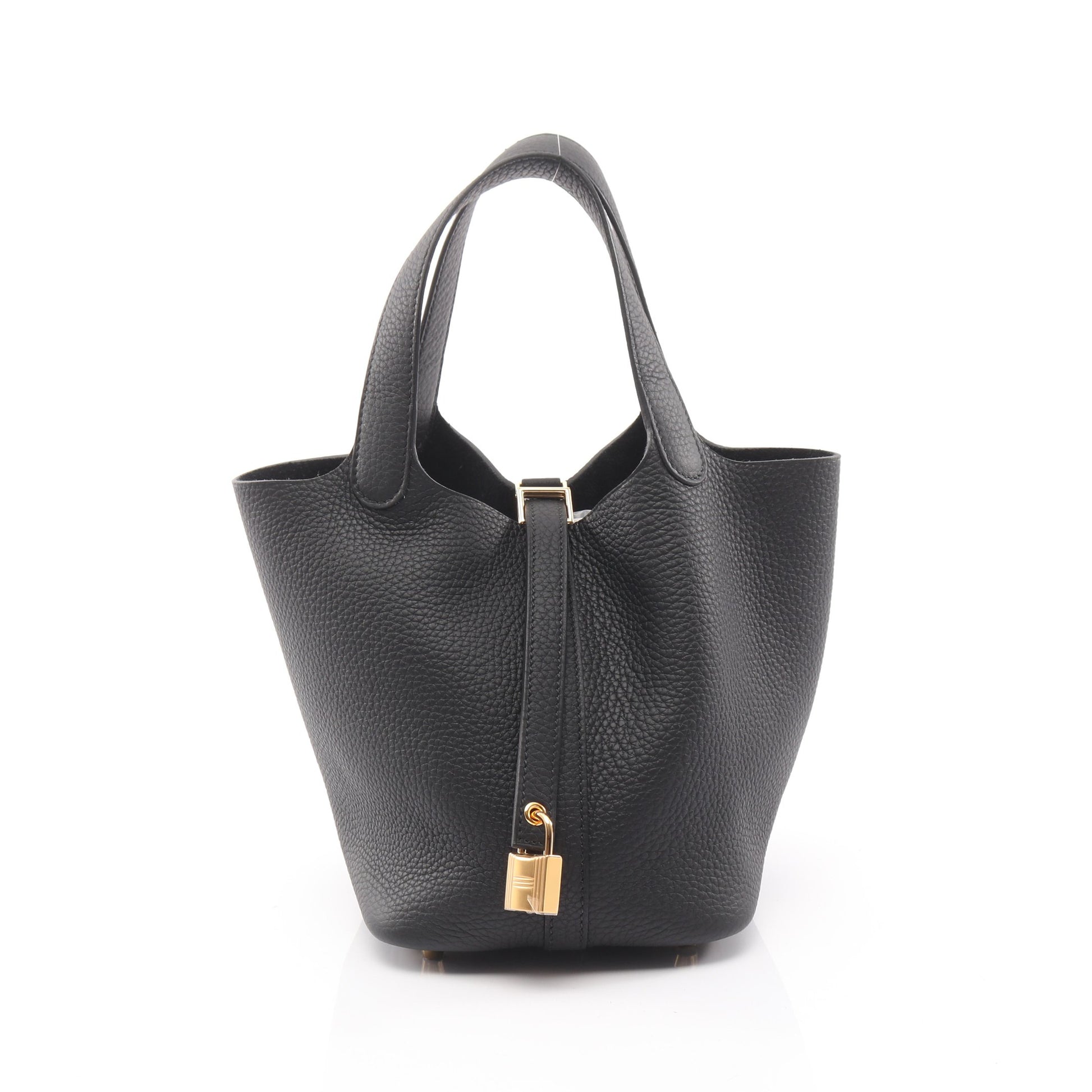 ピコタンロックPM ハンドバッグ トリヨンクレマンス ブラック ゴールド金具 K刻印 エルメス バッグ HERMES