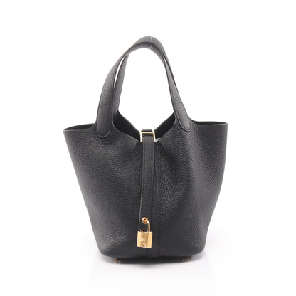 ピコタンロックPM ハンドバッグ トリヨンクレマンス ブラック ゴールド金具 K刻印 エルメス バッグ HERMES
