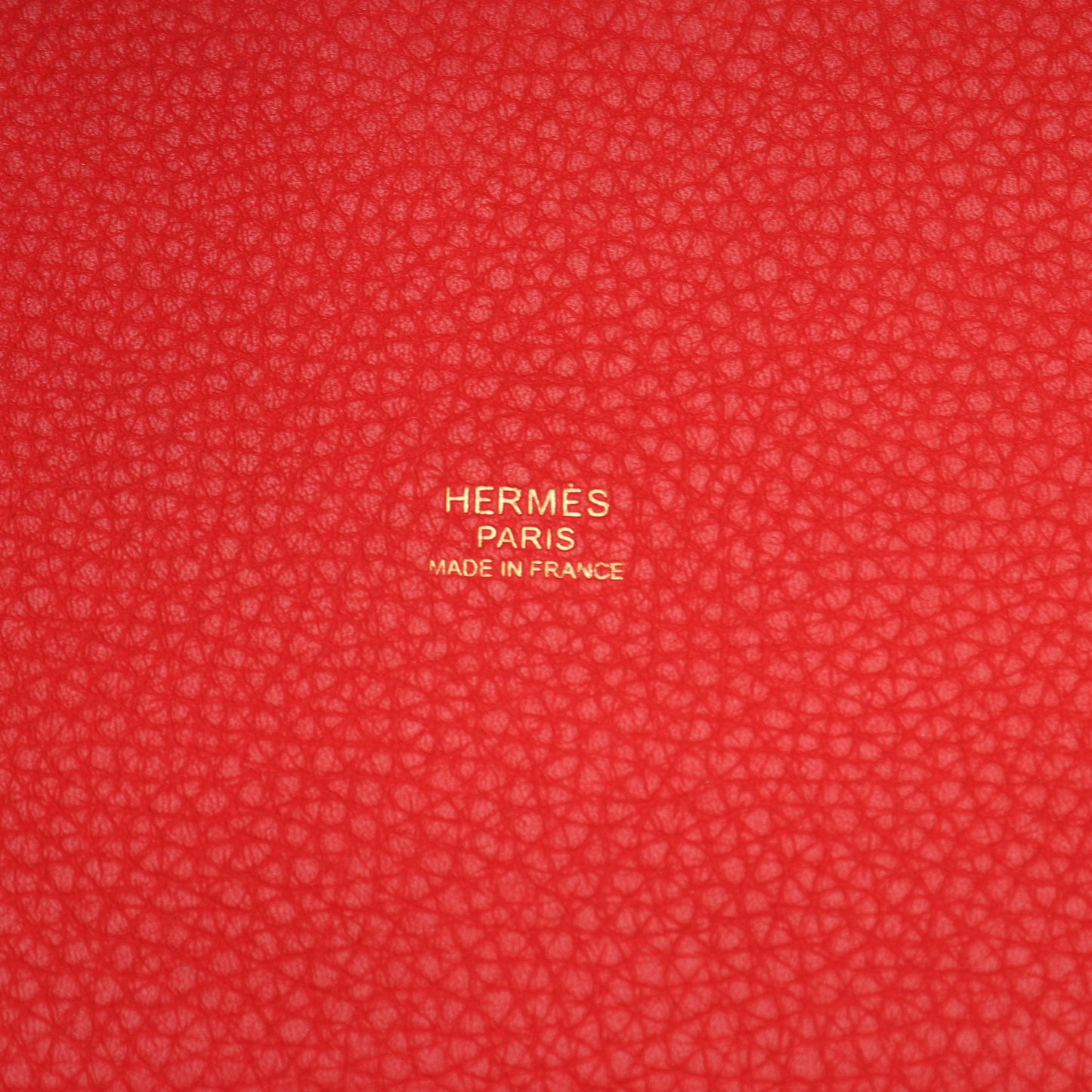 ピコタンロックPM ルージュクー ハンドバッグ トリヨンクレマンス レッド ゴールド金具 D刻印 エルメス バッグ HERMES