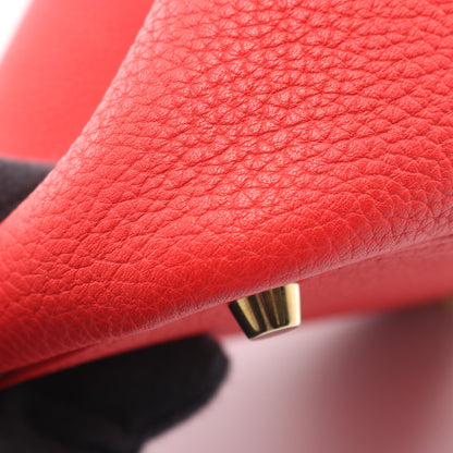 ピコタンロックPM ルージュクー ハンドバッグ トリヨンクレマンス レッド ゴールド金具 D刻印 エルメス バッグ HERMES