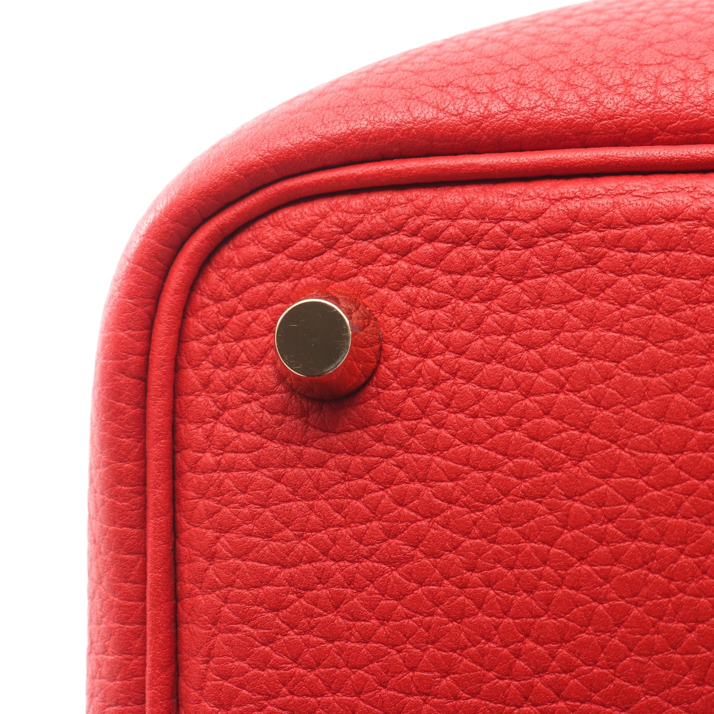 ピコタンロックPM ルージュクー ハンドバッグ トリヨンクレマンス レッド ゴールド金具 D刻印 エルメス バッグ HERMES