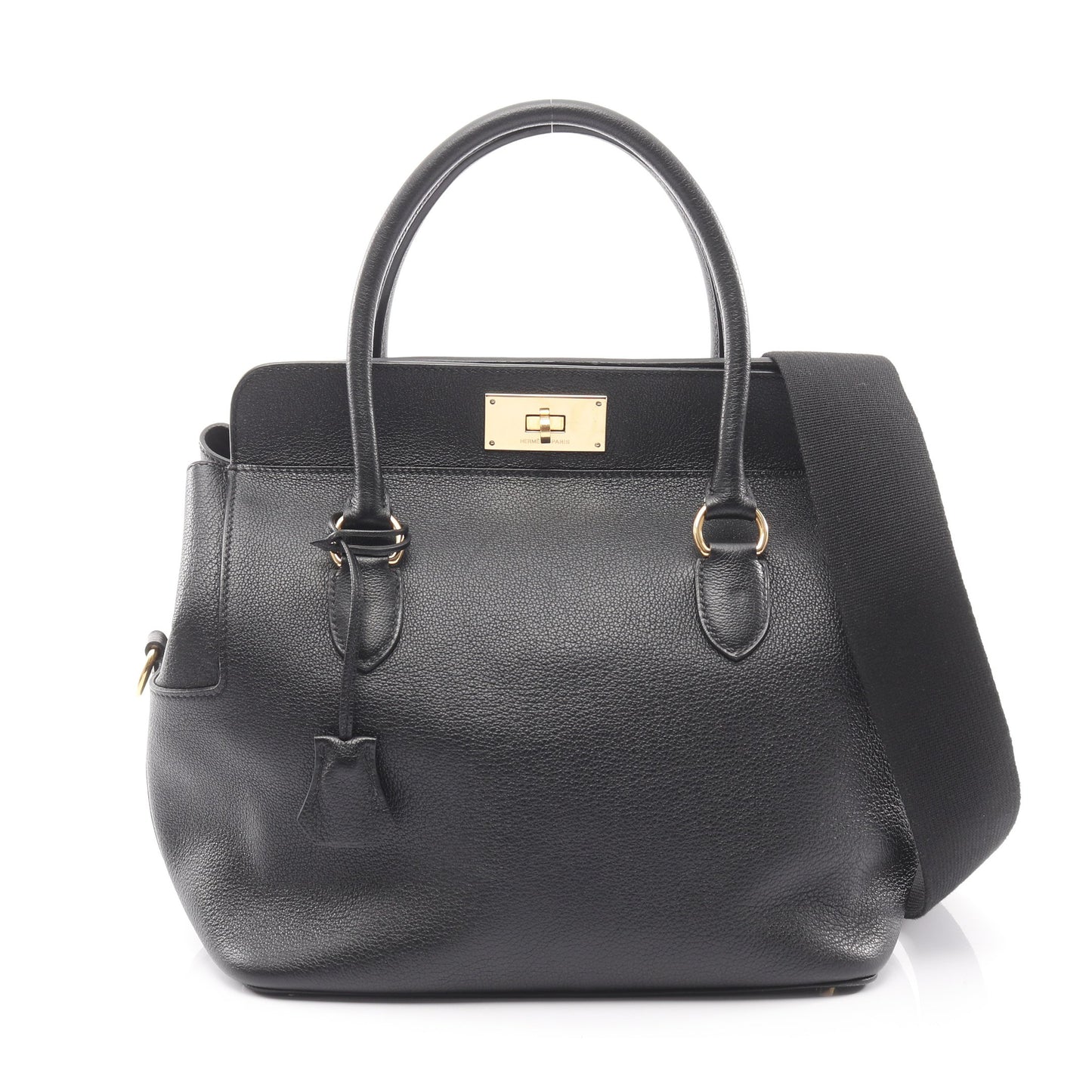 ツールボックス26 ハンドバッグ エバーカラー ブラック ゴールド金具 2WAY X刻印 エルメス バッグ HERMES