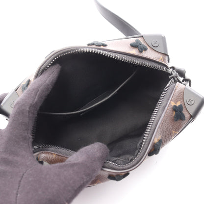 ミニ ソフトトランク モノグラム タフタージュ ショルダーバッグ PVC レザー ブラウン ブラック ルイヴィトン バッグ LOUIS VUITTON