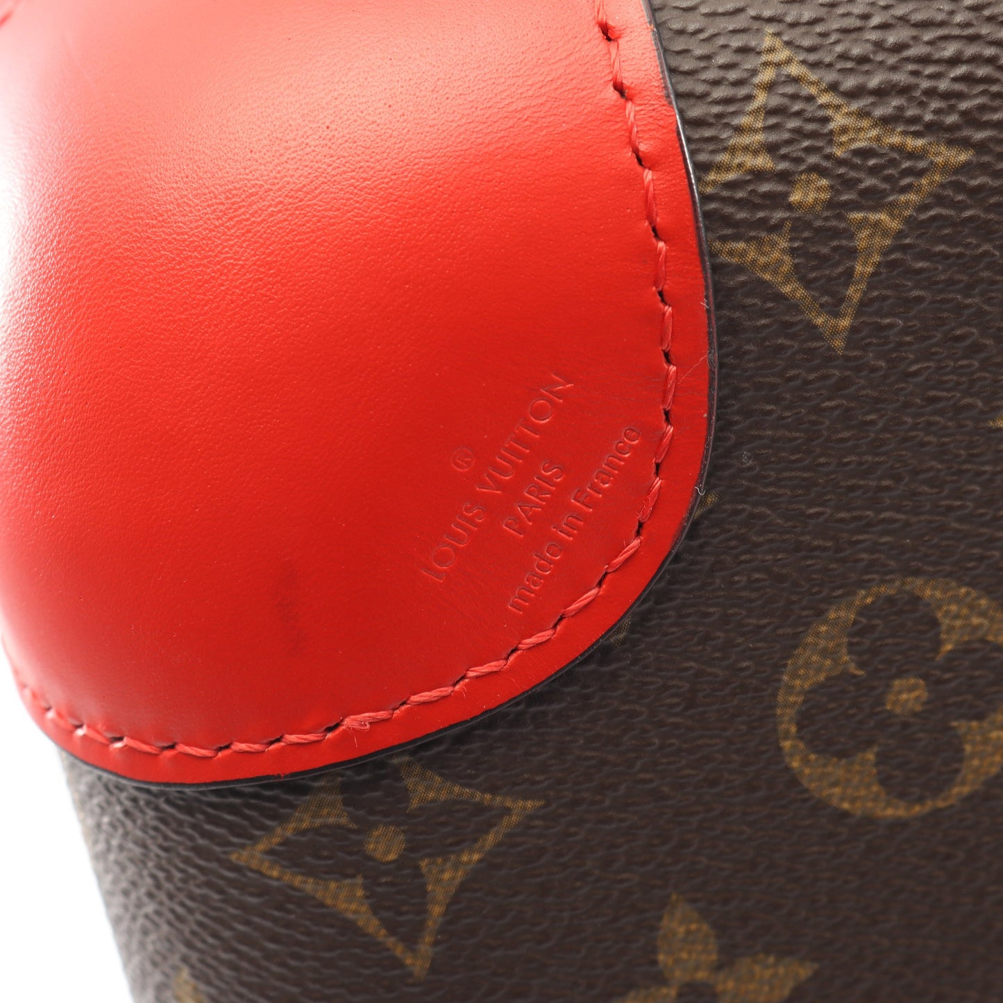 ホライゾン 55 モノグラム ポピーレッド キャリーケース スーツケース PVC レザー ブラウン レッド ルイヴィトン バッグ LOUIS VUITTON