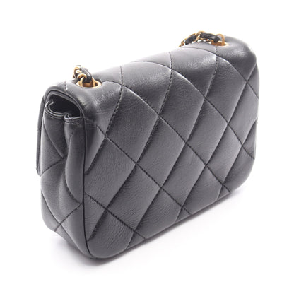 ミニマトラッセ チェーンショルダーバッグ ラムスキン ブラック ゴールド金具 シャネル バッグ CHANEL