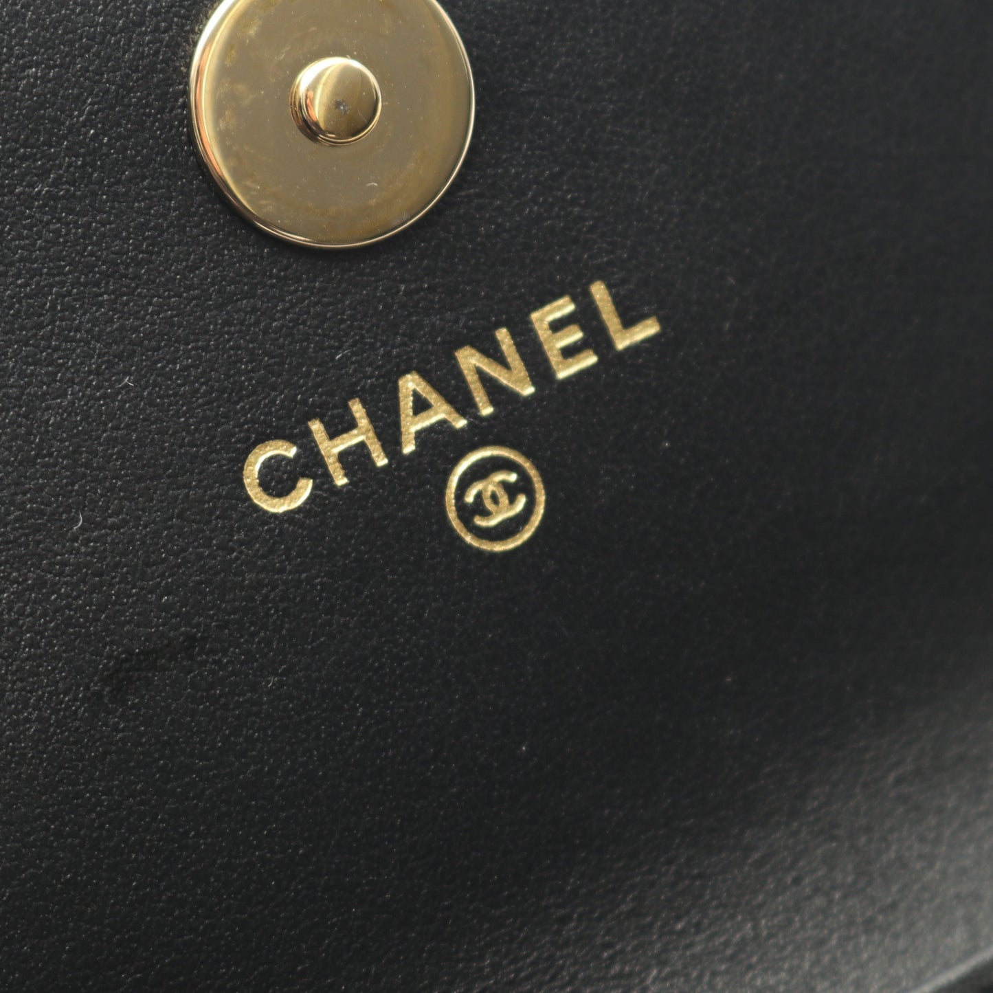 マトラッセ パールチェーン ショルダーウォレット ラムスキン ブラック ゴールド金具 シャネル バッグ CHANEL