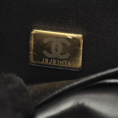 マトラッセ チェーンショルダーバッグ ラムスキン ブラック ゴールド金具 シャネル バッグ CHANEL
