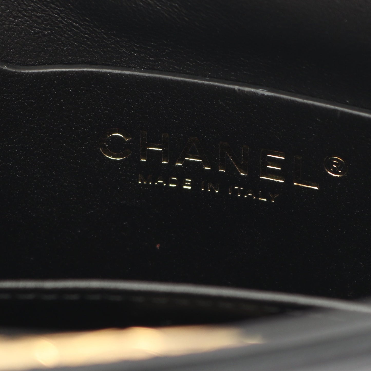 マトラッセ チェーンショルダーバッグ ラムスキン ブラック ゴールド金具 シャネル バッグ CHANEL