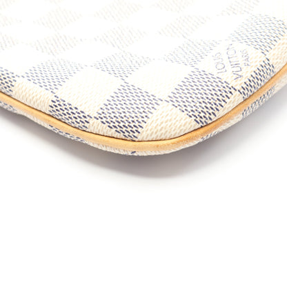 ポシェットボスフォール ダミエアズール ショルダーバッグ PVC レザー ホワイト ルイヴィトン バッグ LOUIS VUITTON