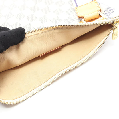 ポシェットボスフォール ダミエアズール ショルダーバッグ PVC レザー ホワイト ルイヴィトン バッグ LOUIS VUITTON