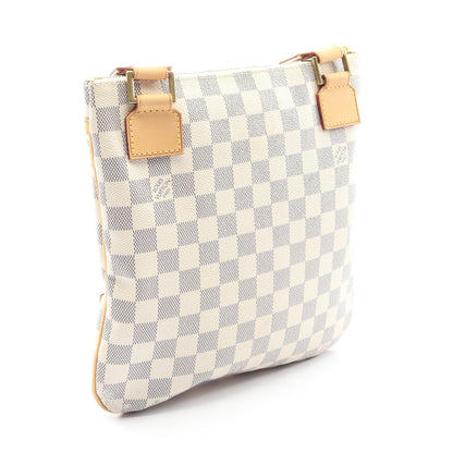 ポシェットボスフォール ダミエアズール ショルダーバッグ PVC レザー ホワイト ルイヴィトン バッグ LOUIS VUITTON