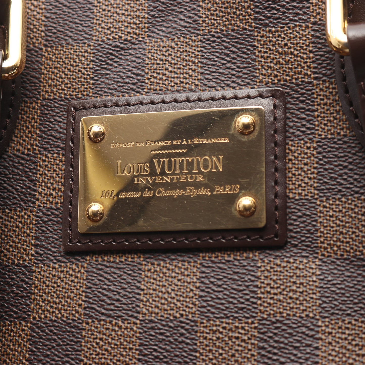 ハムステッドPM ダミエエベヌ ハンドバッグ トートバッグ PVC レザー ブラウン ルイヴィトン バッグ LOUIS VUITTON