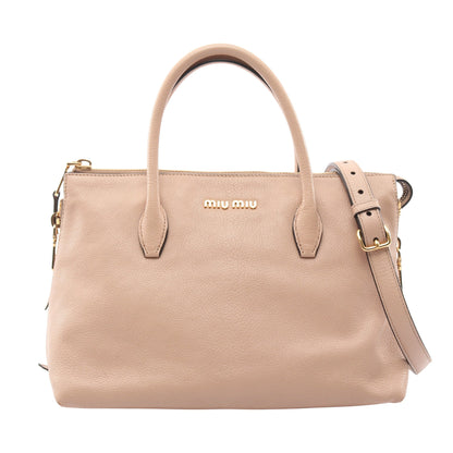 MADRAS マドラス ハンドバッグ レザー ベージュ 2WAY ミュウミュウ バッグ miu miu