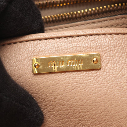 MADRAS マドラス ハンドバッグ レザー ベージュ 2WAY ミュウミュウ バッグ miu miu