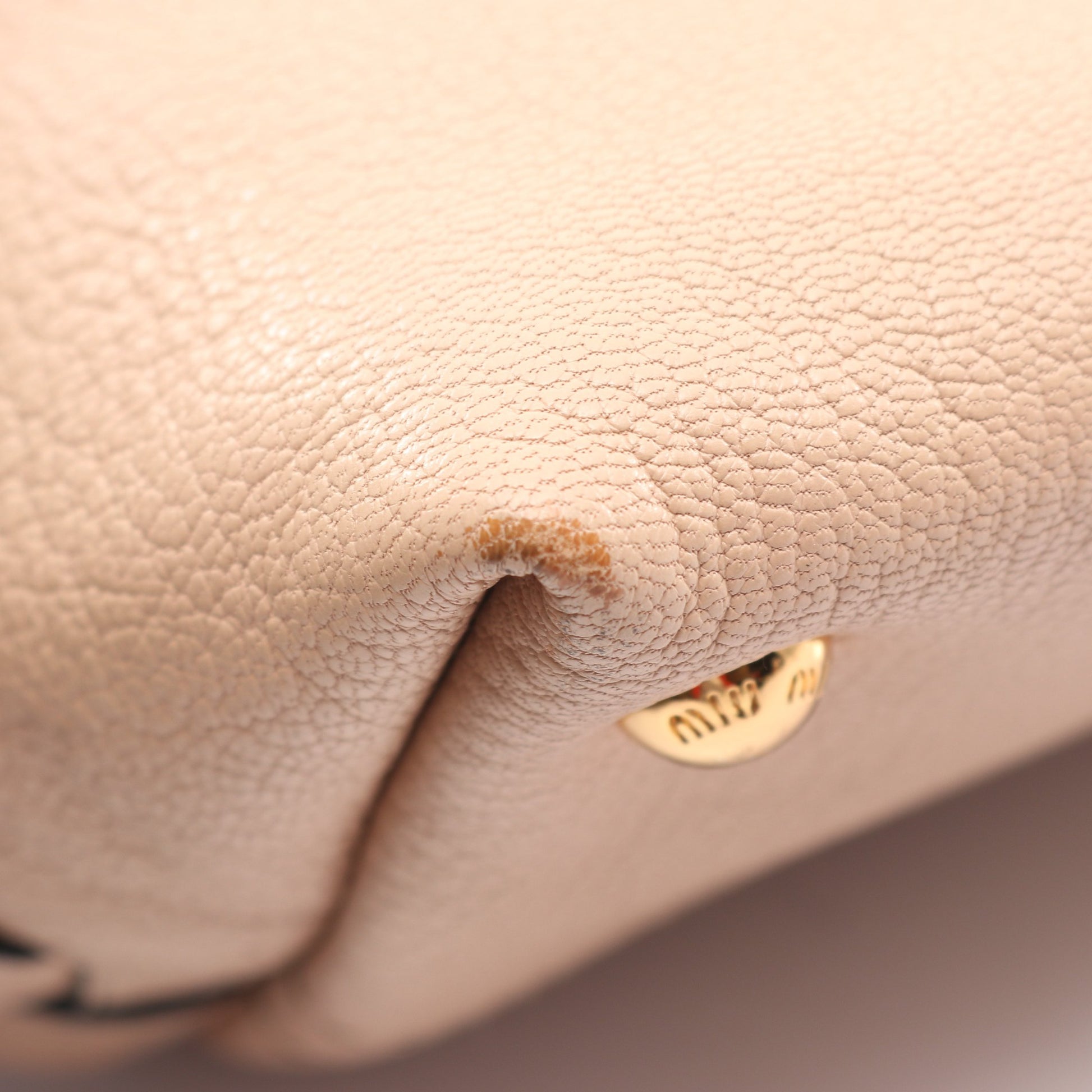 MADRAS マドラス ハンドバッグ レザー ベージュ 2WAY ミュウミュウ バッグ miu miu
