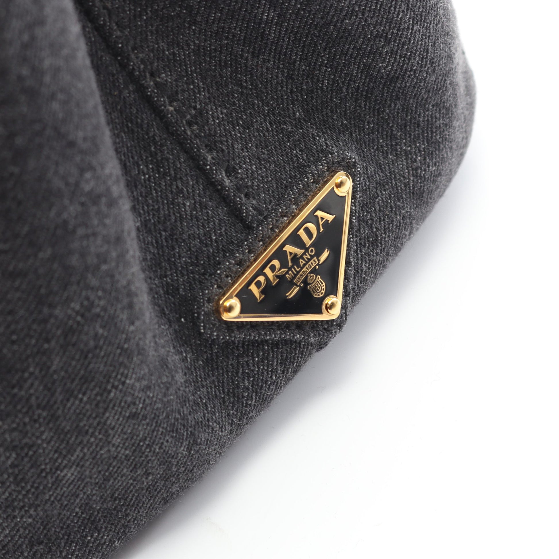 CANAPA カナパ ハンドバッグ トートバッグ デニム ダークグレー 2WAY プラダ バッグ PRADA