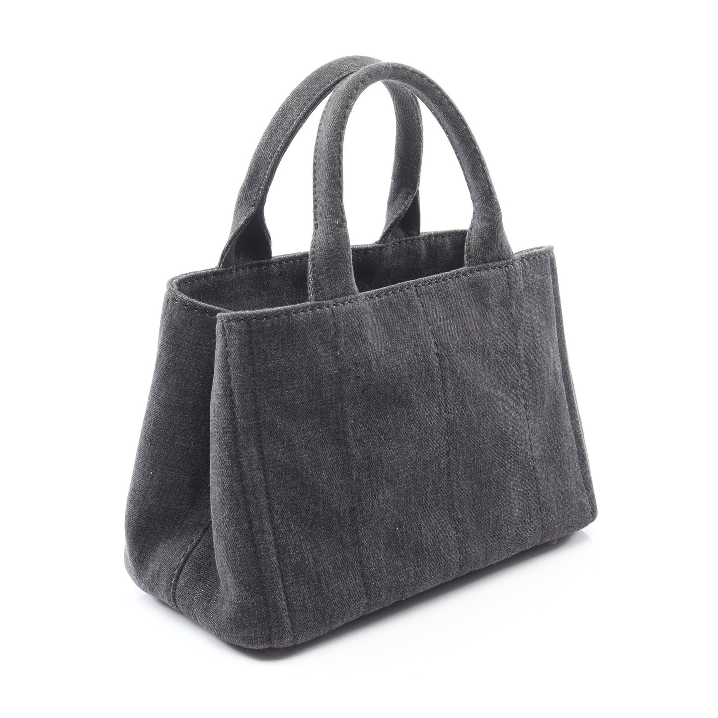 CANAPA カナパ ハンドバッグ トートバッグ デニム ダークグレー 2WAY プラダ バッグ PRADA