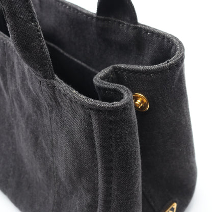 CANAPA カナパ ハンドバッグ トートバッグ デニム ダークグレー 2WAY プラダ バッグ PRADA