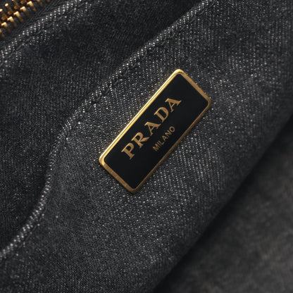 CANAPA カナパ ハンドバッグ トートバッグ デニム ダークグレー 2WAY プラダ バッグ PRADA