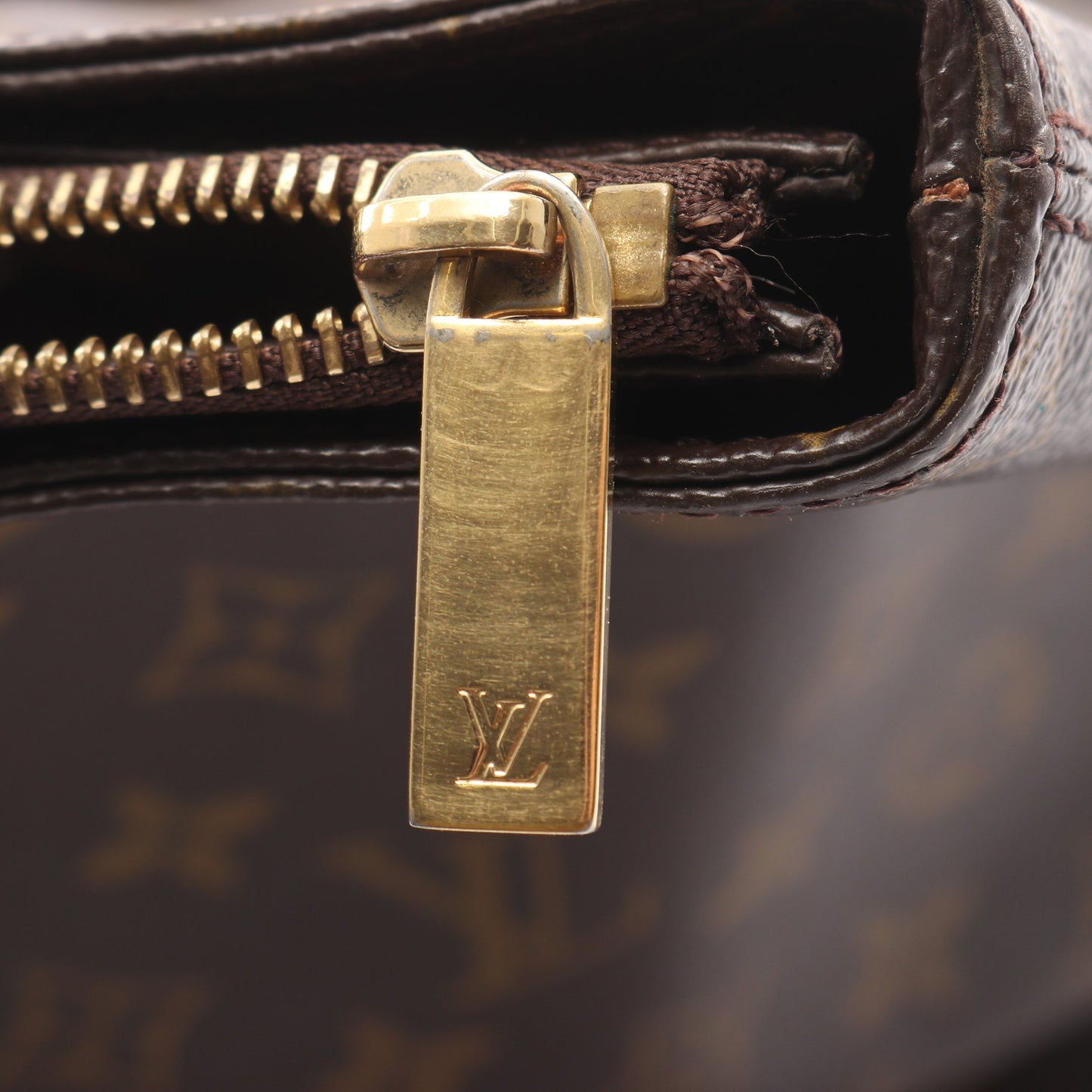 カバメゾ モノグラム ショルダーバッグ トートバッグ PVC レザー ブラウン ルイヴィトン バッグ LOUIS VUITTON