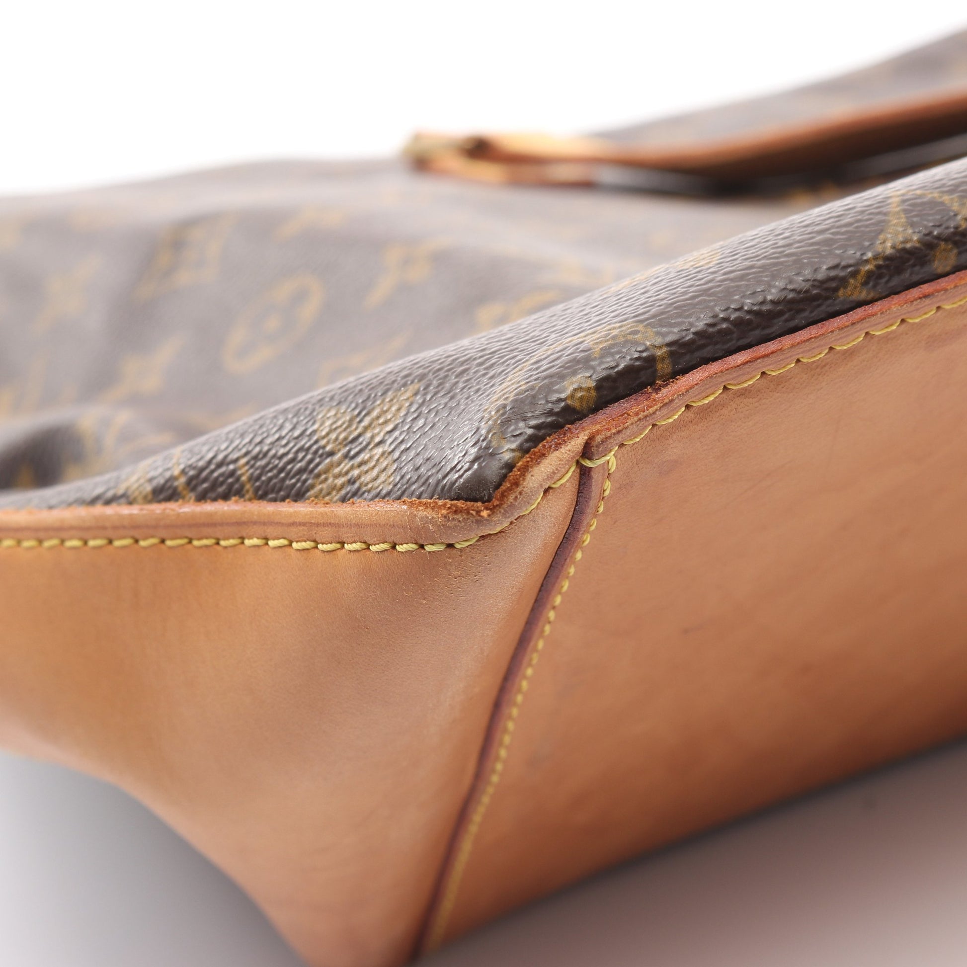 カバメゾ モノグラム ショルダーバッグ トートバッグ PVC レザー ブラウン ルイヴィトン バッグ LOUIS VUITTON